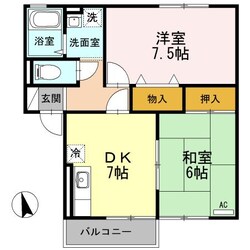 セジュール小矢部の物件間取画像